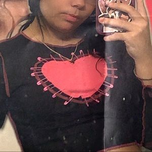 long sleeve crop top